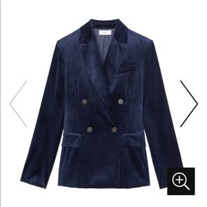 NWT Vince Navy Velvet Blazer